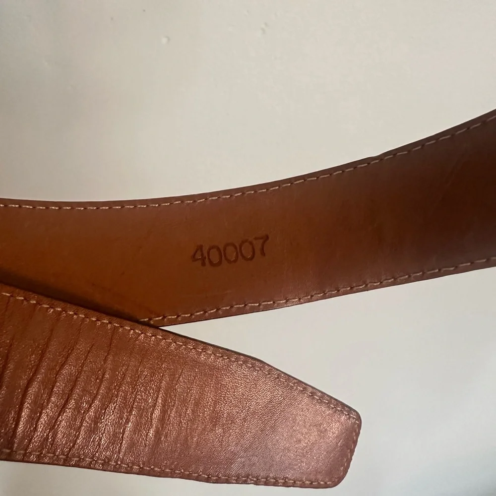 Brighton Brown Leather Croc-Embossed Belt 31” – GUC